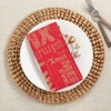 Saro Lifestyle Christmas Napkin, 20" Square, Red (Set of 12) - 4 of 4
