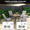 Tangkula 6PCS Outdoor Dining Set Patio Table & Chair Furniture Set w/ Cushions & Umbrella - 4 of 4