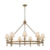 ALOADECOR 6-Light Classic Pendant Fixture Elegant Interior Lighting With White Shades For Dining Room Living Room - 4 of 4