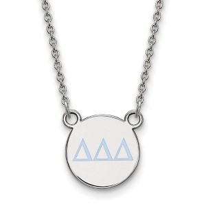 Black Bow Jewelry Sterling Silver Delta Delta Delta Greek Life Necklace 18 Inch - 1 of 4