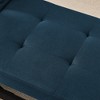Linen Sleeper Sofa Chair with Pull-Out Bed & Wheels - 4 of 4