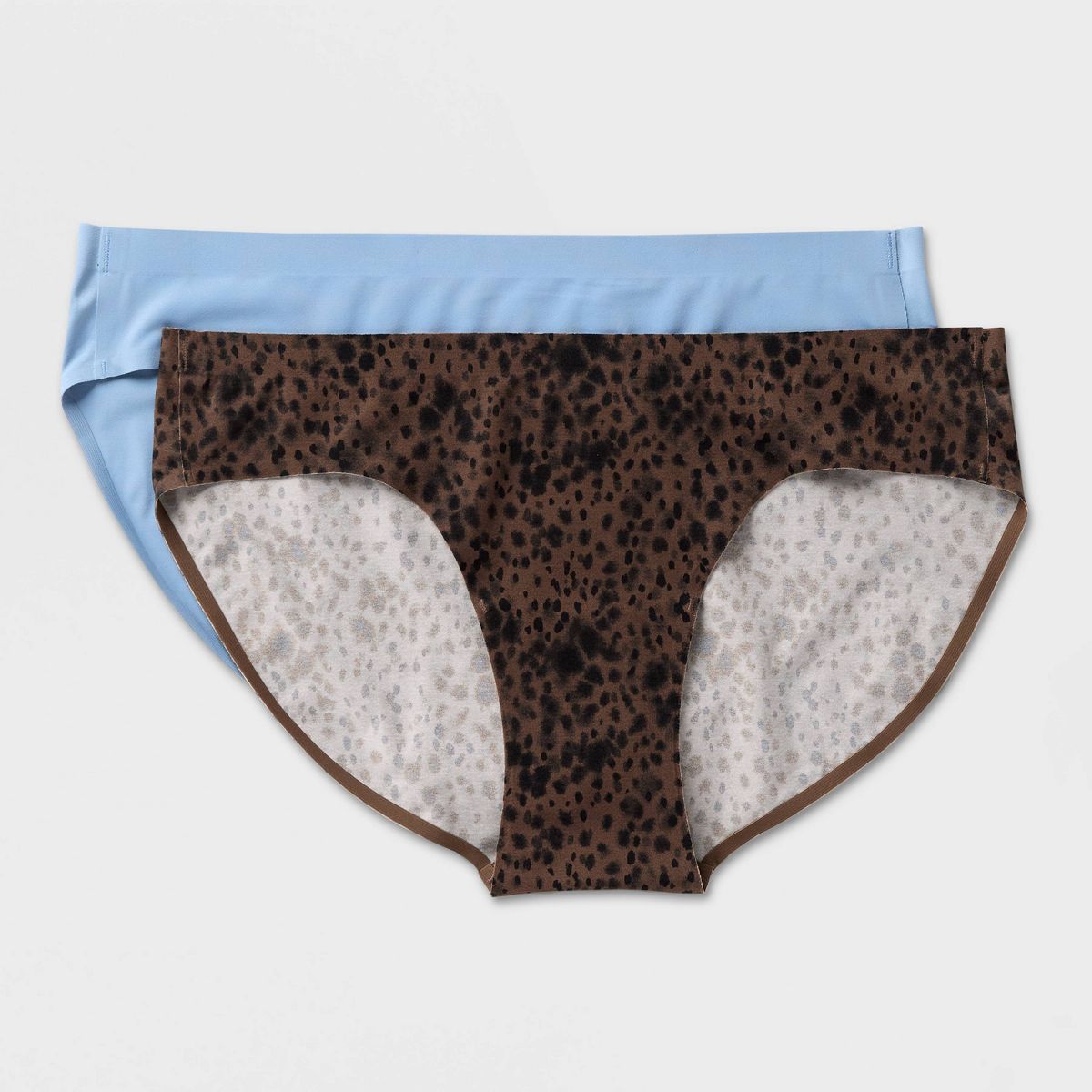 Women's 2pk Luxury Collection Brushed Micro No Show Bikini Underwear - Auden™