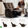 Manual Swivel Recliner Chair with Massage & Heat for Elderly Adults - 360° Rotating PU Leather Rocking Chair - 3 of 4