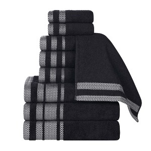Cotton Medium Weight 9 Piece Bathroom Towel Set by Blue Nile Mills - 1 of 4