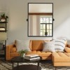 Rotating Black Iron Rect Mirror 91x61cm - 2 of 3