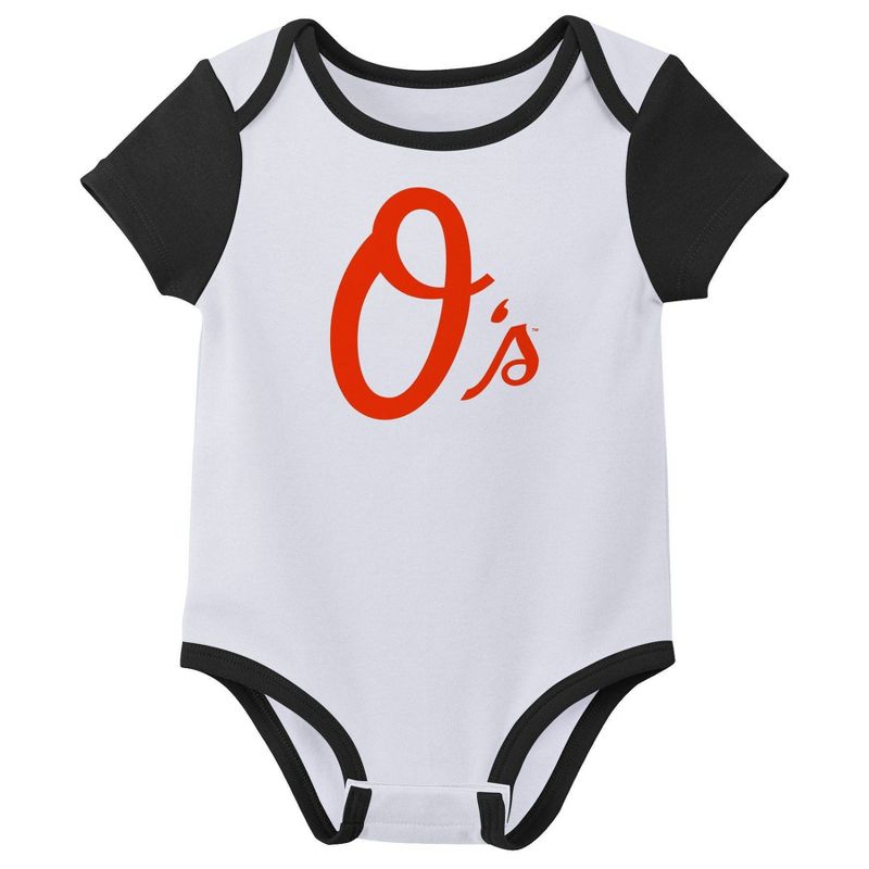 MLB Baltimore Orioles Infant Boys&#39; 3pk Bodysuit, 2 of 5