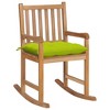 vidaXL Rocking Chair Bright Green, Natural - 2 of 4