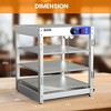 Karl Home 3-Tier 20 in. 800-Watt 110-Volt Hot Food Warmer Display Case Countertop - 2 of 4