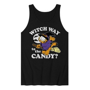 Men's - Garfield - Witch Way To The Candy Graphic Tank Top - 1 of 3