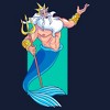 Men's The Little Mermaid King Triton Portrait  T-Shirt - Navy Blue - Large - image 2 of 4