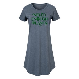 Women's - Instant Message - Never Enough Plants Graphic T-shirt Dress - 1 of 4