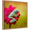 Amanti Art Pretty Frog on Pink Flower by Fauzan Maududdin Canvas Wall Art Print Framed 16 x 16-in. - 3 of 4