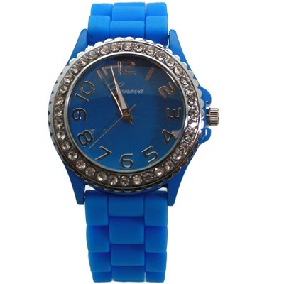 Olivia Pratt Every Day Silicone and Rhinestones Colorful Women Watch