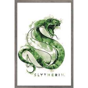 Trends International Harry Potter Slytherin House Logo Framed Wall Poster Prints - 1 of 4