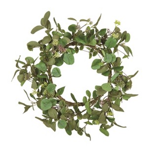 Transpac Foam 24" Multicolor Spring Greenery Bunch Wreath - 1 of 2