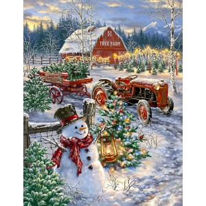 Springbok Christmas Tree Farm 1000 Piece Jigsaw Puzzle - 1 of 3