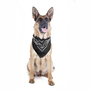 Balec Paisley Polyester Pets 6 Pack Dogs Bandana Triangle Shape  - Oversized - 1 of 4