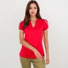 Anna-Kaci Women's V-Neck Blouse With Flutter Sleeves And Lace Trim Detail - 3 of 4