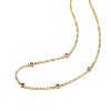 Guili 14K Gold Plated Chain Necklace with Ruby Red Heart Accents Offers a Bold, Romantic Touch with Vibrant Color for a Striking Everyday Look - 2 of 2