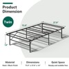 MAKE CHANGE Twin Size Foldable Metal Bed Frame 500lb Capacity Steel Slat Platform Foundation No Box Spring Needed - 3 of 4