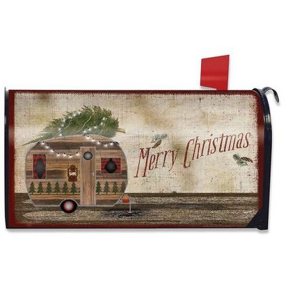 Briarwood Lane Christmas Mailbox Cover  - Standard Size - Mery Christms Camper Magnetic For Christmas Mailbox Cover