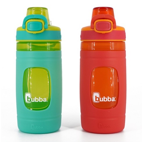 bubba Flo Kids Water Bottle with Silicone Sleeve, 16 oz, Mixed Berry