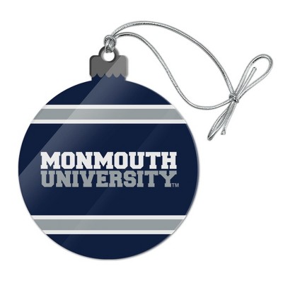 Monmouth University Official Stripes Acrylic Christmas Tree Holiday Ornament