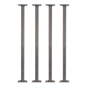Pipe Decor 1 in. x 30 in. Square Flange Pipe Table Legs - 4 Pack - 1 of 4