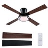 HUMHOLD Low Profile Ceiling Fans with Lights and Remote, 54" Modern Hugger Ceiling Fan, Reversible, 3-Light, 6-Speed DC Motor, 4-Blade Ceiling Fan - 2 of 4