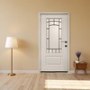 Wooakway 36"W×80"H Exterior Frosted Glass Prehung Front Entry Door Primed Interior Fiberglass Entrance Door - 2 of 4