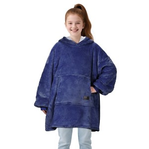 Catalonia Oversized Wearable Blanket Hoodie Sweatshirt for Kid Girl Boy,  Fleece Cozy Hooded Pullover for 7-16 yr Teen Youth Kid, Christmas Gift Idea - 1 of 4