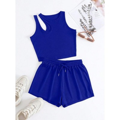 TIME HOLLOW Frayed Hem Denim Mini Skirt