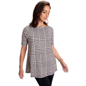Jessica London Stretch Knit Boatneck Swing Tunic - 1 of 4