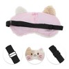 Unique Bargains Portable Cat Adjustable Eye Mask White Brown 1 Pc - 2 of 3