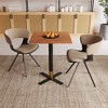 Leisuremod Vail 24-Inch Square Dining Table with MDF Top and X-Shaped Steel Base for Kitchen, Dining, and Pub - 2 of 4