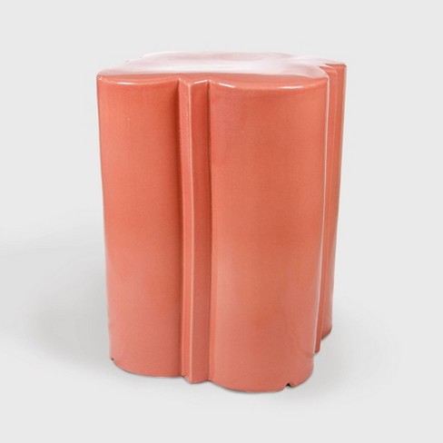 Aimee Ceramic Patio Side Table Coral Leisure Made Target