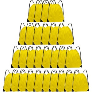 Bulk Drawstring Bags for Party Favors, Lightweight Sackpacks for Gym, School Events, Team Sports & Giveaways - 1 of 4