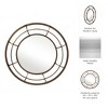 Modern Decorative Wall Mirror - Round Metal Frame with Glass - Stylish Accent for Home, Office, Bedroom, or Living Room - 28" Gold Metallic - 3 of 4