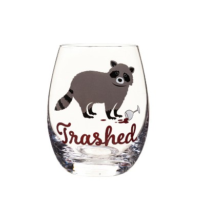Evergreen 17 OZ Stemless Wine Glass w/Box, Trashed