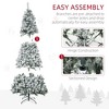 Soscooter 7.5ft Tall Prelit Artificial Christmas Tree Holiday D¨¦cor with 1188 Snow Flocked Branches, 500 Warm White LED Lights, Auto Open, Green - 3 of 4