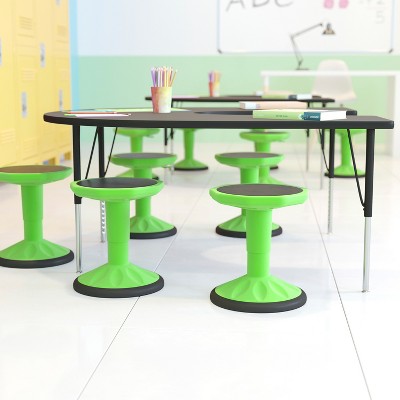 FlexiFun Kids' Green Active Learning Stool with Adjustable Height