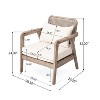 Christopher Knight Home Terry Patio Rustic Acacia Wood Club Chair with Water Resistant Cushions (Set of 2) - 3 of 4