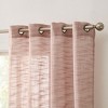 HLC.ME Madison Faux Linen Textured Thicker Sheers Privacy Light Filtering Window Grommet Curtains Drapery Panels, Set of 2 - 4 of 4