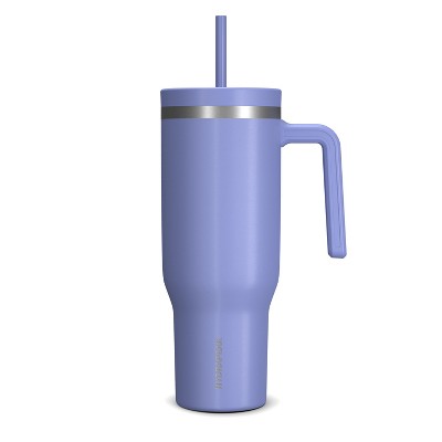 Image of Hydrapeak Voyager 40 Oz  Stainless Steel Tumbler , Insulated Water Bottle With Straw, Cupholder Friendly Reusable Travel Mug (Iris)