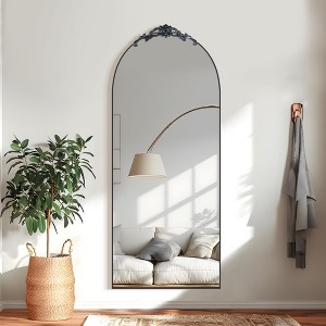 Dovelina Vintage Arched Full Length Standing Mirror Vanity Floor Mirror - 1 of 4