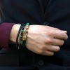 Crucible Men's Green Tiger Eye Stone Bead Antiqued Lobster Clasp Bracelet (10mm) - 8" - 4 of 4