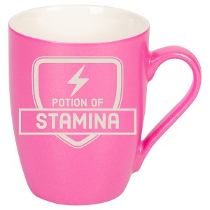 100 North Magic Potion 10 Ounce Pink Metallic Finish, Comfortably Fits Your Hands, New Bone China Coffee Tea Cup Mug, Potion Of Stamina - 1 of 1