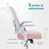 NicBex Adjustable Height Home Office Mesh Chairs with Adjustable Armrest and Universal Wheels for Work Study - 4 of 4