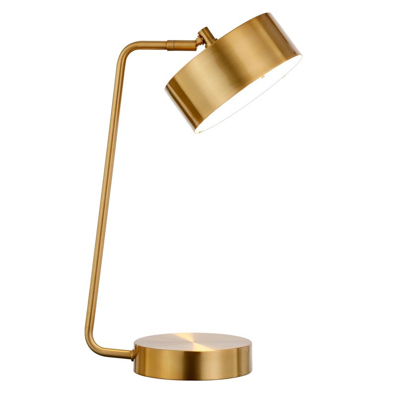 Hampton &#38; Thyme 18.5&#34; Tall Integrated Table Lamp with Metal Shade Brass (Includes LED Light Bulb), 4 of 9