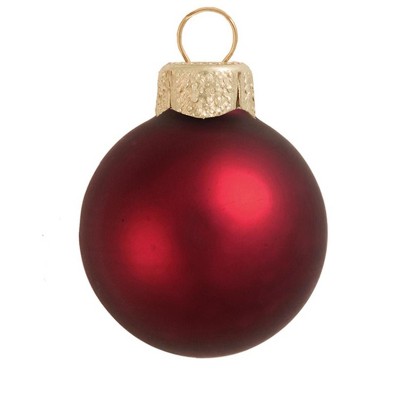 Northlight 8ct Henna Red Matte Finish Glass Christmas Ball Ornaments 3.25" (80mm)